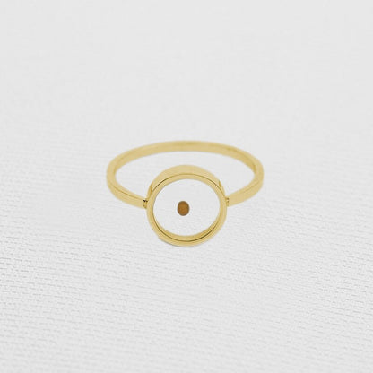 Gold Mustard Seed Rings, Heart & Circle