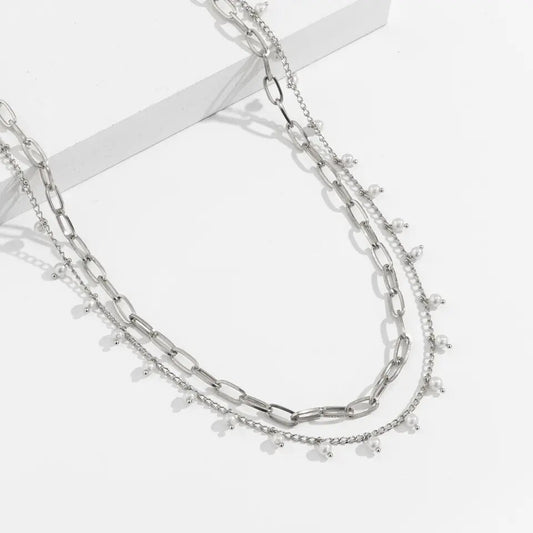 Silver Pearl Belly Chains
