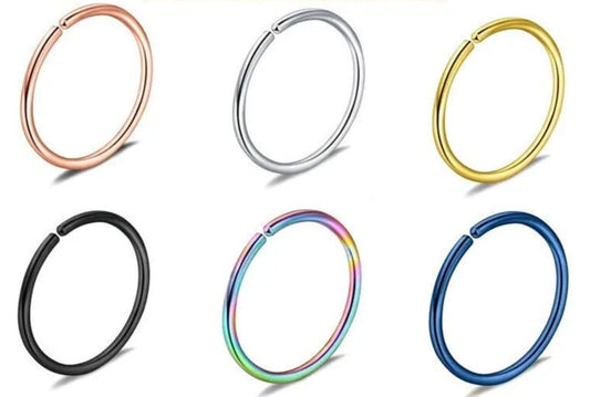 Nose Ring/Hoop, Helix Earring, 8mm & 6mm