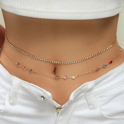 Gold Rhinestone Stomach/Belly Chain