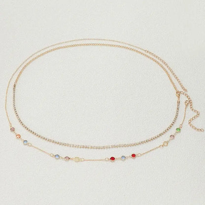 Gold Rhinestone Stomach/Belly Chain