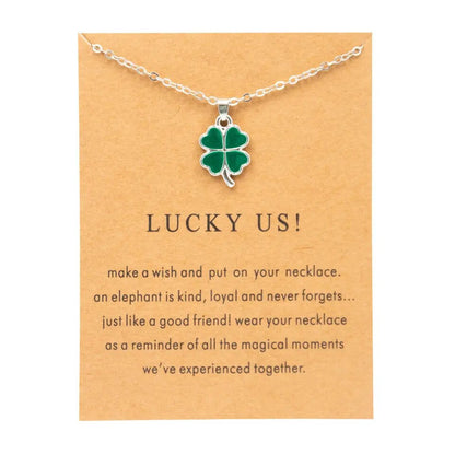 Lucky Four Leaf Clover Charm Neckalce