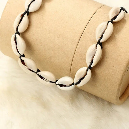 Bohemian Cowrie Shell Choker Neckalce