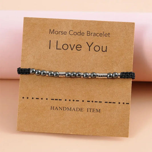I Love You Morse Code Bracelet