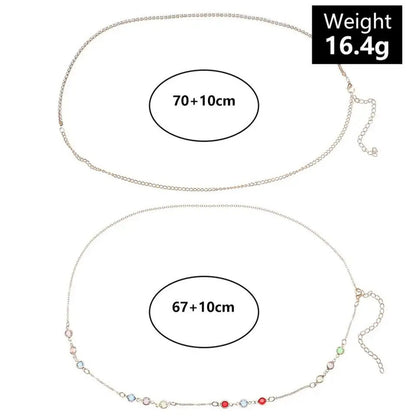 Gold Rhinestone Stomach/Belly Chain