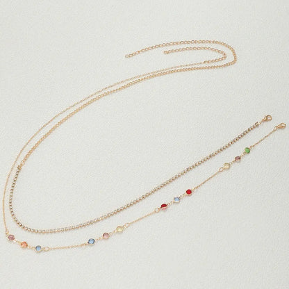 Gold Rhinestone Stomach/Belly Chain