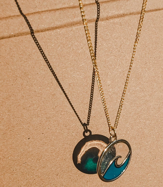 Gold Wave Ocean Necklace