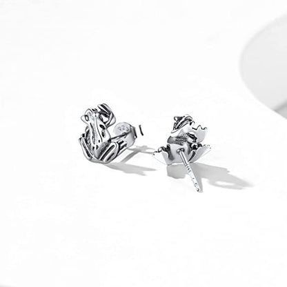 Sterling Silver Frog Stud Earrring